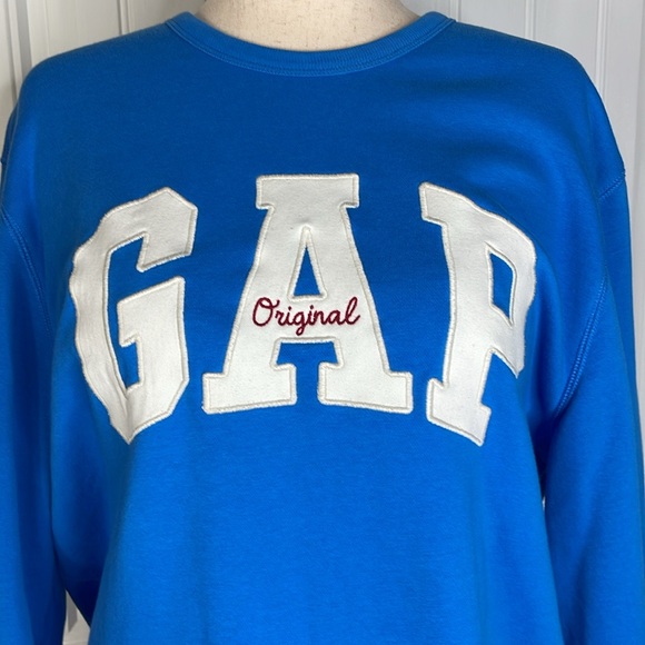 Gap Original Logo Pullover Sweatshirt Men’s Size XL Color Brezy blue - Picture 3 of 9